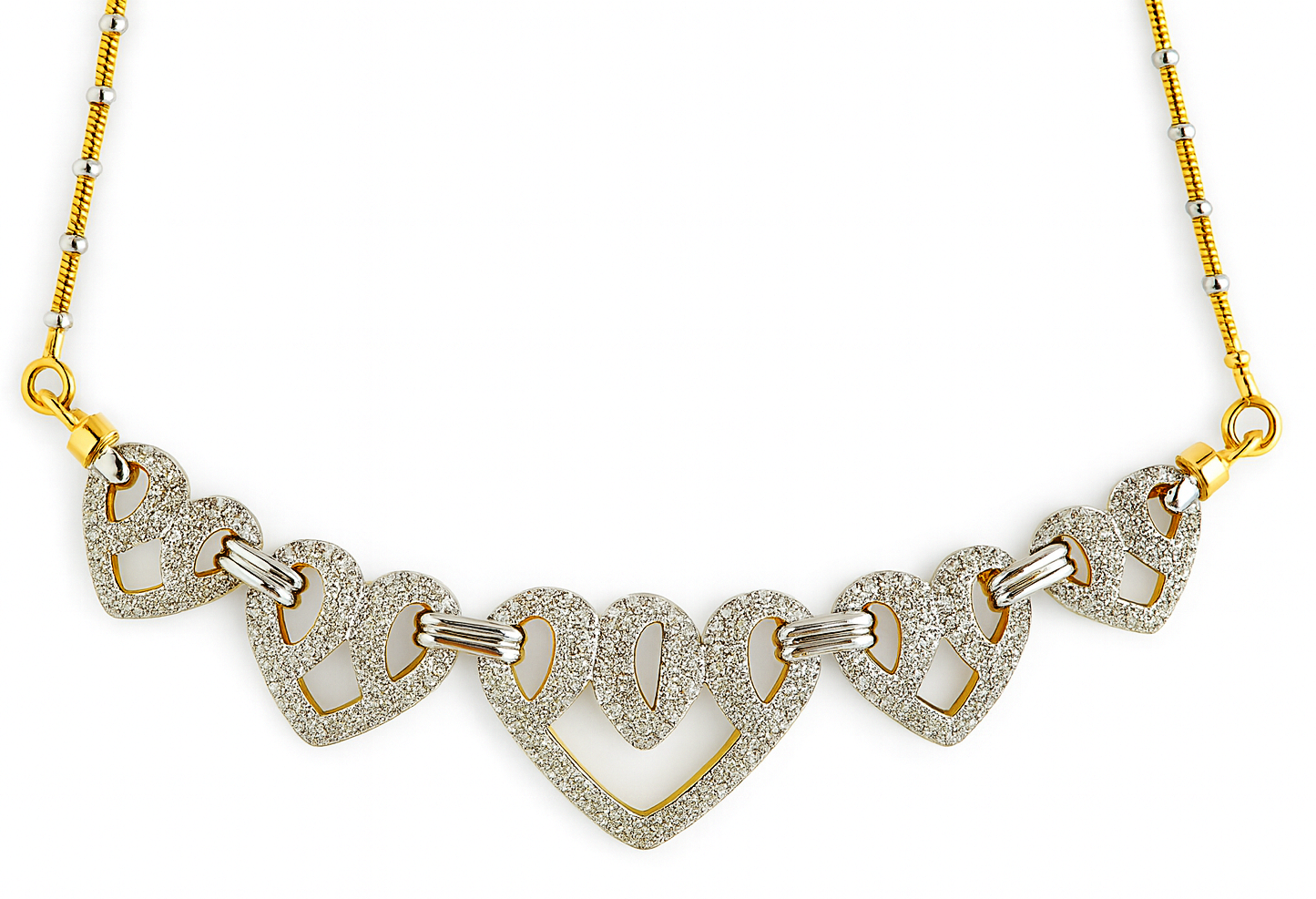 Beautiful 18 Kt Gold  Natural Diamond Necklace